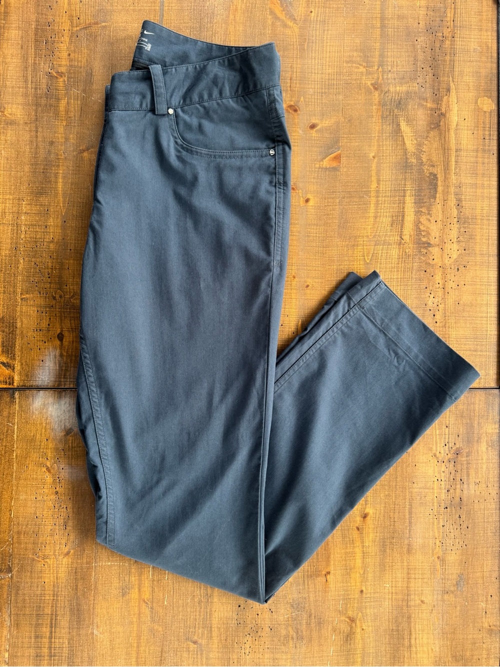 Nike Women's Dark Gray Straight-Leg Trousers